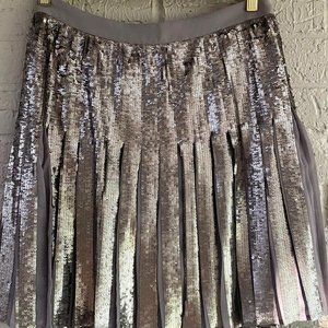 Sequined Pleated Skirt